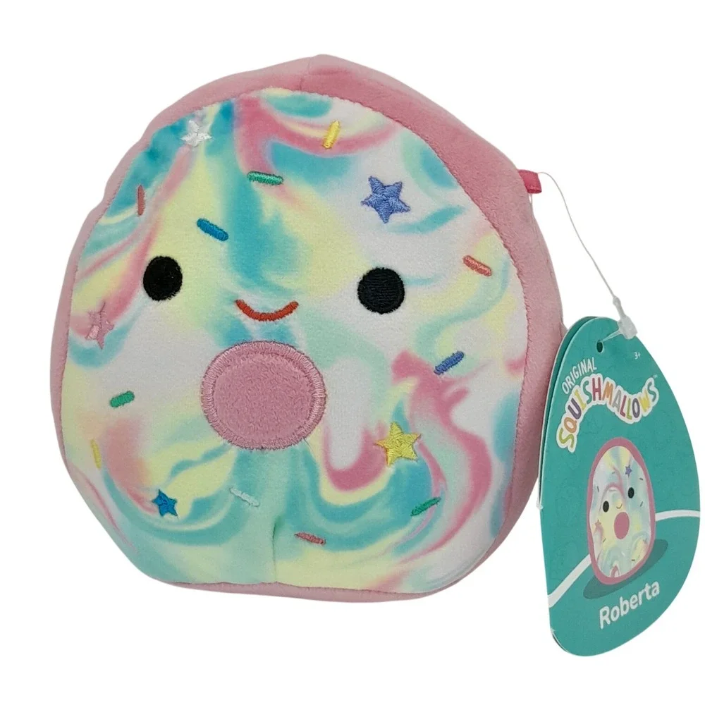 Squishmallows Roberta the Pink Tie Dye Donut 5 Inch Plush Toy New with Tags